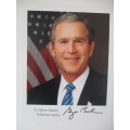 PRINTED AUTOGRAPH - GEORGE BUSH  - AND FREE BOOKLET A4 SIZE