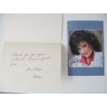 PRINTED AUTOGRAPH  - COUNTRY SINGER LORETTA LYN POSTCARD SIZE AND CARD
