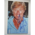 AUTOGRAPHED / SIGNED - ROBERT REDFORD - APP POSTCARD SIZE AND FREE PRINTED ONE!!!