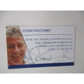 AUTOGRAPHED SIGNED - COLIN FALCONER  - AUTHOR LETTER AND CARD
