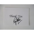 THANK YOU CARD SIGNED BY ROY DOTRICE - HELL BOY BEAUTY AND THE BEAST