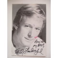 AUTOGRAPHED / SIGNED - TED SHACKELFORD / DALLAS and KNOTS LANDING  POSTCARD