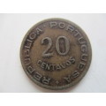 PORTUGAL  20 CENTAVOS 1950 COIN