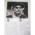 AUTOGRAPHED/ SIGNED - ERNEST BORGNINE HAND  WRITTEN LETTER AND COLLECTOR PHOTO A4 SIZE