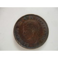 SOUTH AFRICA -  1958 HALF PENNY COIN