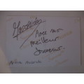 AUTOGRAPHED / SIGNED - ARIANE ASCARIDE  FRENCH ACTOR  AND BOOKLET