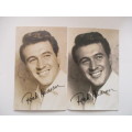 SIGNED AUTOGRAPHED ROCK HUDSON POST CARD - NOTE BOTH CARDS SIGNED DIFFERENTLY