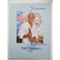 AUTOGRAPHED / SIGNED - TONY CURTIS  - FATHER OF JAIMIE  LEE  CURTIS