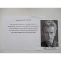 PRINTED AUTOGRAPH   PETER CAPALDI- DR. WHO POST CARD SIZE