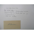 SIGNED - DR. H.H. VEDDER AMBASSODOR TO SWA  1905