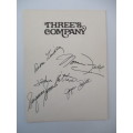 PRINTED  AUTOGRAPHS  CAST OF THREES COMPANY  -