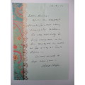 AUTOGRAPHED / SIGNED - MAEVE MCGUIRE and LETTER EDGE OF NIGHT A4 SIZE