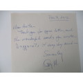 AUTOGRAPHED / SIGNED - GEORGE MAHARIS  - AND LETTER BOTH A4 SIZE