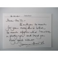 AUTOGRAPHED / SIGNED - JOANNA DAVID  AND LETTER