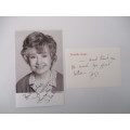 AUTOGRAPHED / SIGNED - PRUNELLA SCALES - FAWLTY TOWERS APP. POSTCARD SIZE