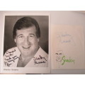 AUTOGRAPHED / SIGNED AND NOTE SHECKY GREENE COMEDIAN ACTOR A4 SIZE