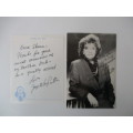 AUTOGRAPHED / SIGNED - JOYCE VAN PATTEN BIT LARGER THAN POST CARD AND NOTE
