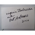 AUTOGRAPHED / SIGNED - PAT ADAMS FAMOUS ARTIST AND CARD