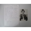 AUTOGRAPHED / SIGNED - NILS POPPA AND LETTER FROM HIS WIDOW