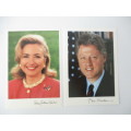 SPEC CARDS OF PRESIDENT BILL CLINTON AND HILLARY CLINTON AND CARD