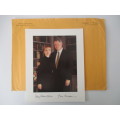 PRINTED AUTOGRAPHS OF PRESIDENT BILL AND HILLARY CLINTON A4 SIZE
