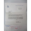 LETTER FROM THE EMBASSY OF THE USA OF AMERICA ON THE 11 SEP. BOMBINGS!!! TWIN TOWERS