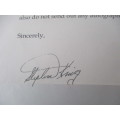 PRINTED AUTOGRAPH STEPHEN KING - HORRER AUTHOR