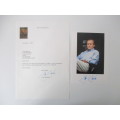 AUTOGRAPHED / SIGNED -  JOHN GRISHAM  -  AND THE FIRM LETTER  A4 SIZE