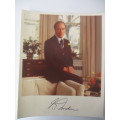 AUTOGRAPHED / SIGNED - PIERRE TRUDEAU FORMER PRIME MINISTER OF CANADA  A4 SIZE