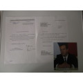 AUTOGRAPHED / SIGNED - FORMER PRIME MINISTER OF RUSSIA  - DIMITRY A. MEDVEDEV AND 2 LETTERS