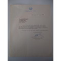 AUTOGRAPHED / SIGNED - PRESIDENT  OF CYPRUS -  SPYROS  KYPRIANOU