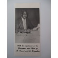 PRINTED AUTOGRAPH EBAY  - MILTON CATO PRIME MINISTER OF  WEST INDIES