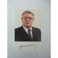 PRINTED AUTOGRAPH PIERRE MAUROY PAST PRIME MINISTER OF FRANCE