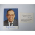 AUTOGRAPHED / SIGNED - DR. FRIEDRICH ZIMMERMANN - GERMAN POLITICIAN