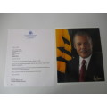 AUTOGRAPHED / SIGNED -  OWEN  S. ARTHUR PREVIOS PRIME MINISTER OF BARBADOS  A4 SIZE