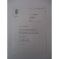 AUTOGRAPHED / SIGNED - ONNO RUDING 1985 DUTCH POLITICIAN