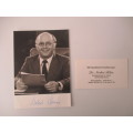 AUTOGRAPHED / SIGNED - DR. NORBERT BLUM GERMAN POLITICIAN