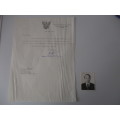 AUTOGRAPHED / SIGNED - NARONG WONGWAN PAST MINISTER OF THAILAND