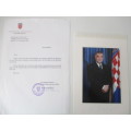 AUTOGRAPHED / SIGNED -  STJEPAN MESIC FORMER PRESIDENT OF CROATIA
