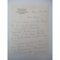 HAND WRITTEN LETTER FROM AMBASSODOR TO GERMANY  AND DIPLOMAT IVORY COAST  THIEMELE AMOAKON EDJAMPAN