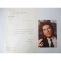 AUTOGRAPHED / SIGNED - JACK LANG FRENCH POLITICIAN