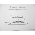 PRINTED AUTOGRAPH -FRANCOIS HOLLANDE FORMER PREMIER OF FRANCE