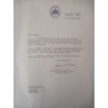 PHOTOGRAPH AND LETTER OF THE GOVERNOR GENERAL OF AUSTRALIA 1984