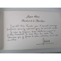 TWO PRINTED CHRISTMAS CARDS FROM PRESIDENT JACQUES CHIRAC AND MRS OF FRANCE