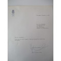 AUTOGRAPHED / SIGNED - FRITS KORTHALS ALTES DUTCH POLITICIAN  AND LETTER
