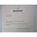 PRINTED  AUTOGRAPH  PRESIDENT  OF SLOVENIA  DR. DAMILO TURK AND LETTER
