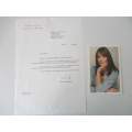 PRINTED AUTOGRAPH FRENCH SINGER SONG WRITER  - BRUNI-SARKOZY