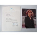AUTOGRAPHED / SIGNED -  FARAH PAHLAVI EMPRESS  AND QUEEN OF IRAN 1981 AND 1983