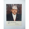 AUTOGRAPHED SIGNED -  KING BIRENDRA BIR BIKRAM SHAH DEV OF NEPAL 1984