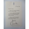 AUTOGRAPHED / SIGNED -  THANK YOU CARD -  CAMILLA QUEEN CONSORT OF ENGLAND RARE!!!!!